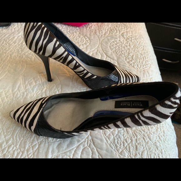 White House black market zebra leather heels 👠 - Picture 5 of 5
